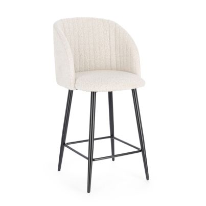 Bar stool QUEEN 68x63x13 cm. ivory