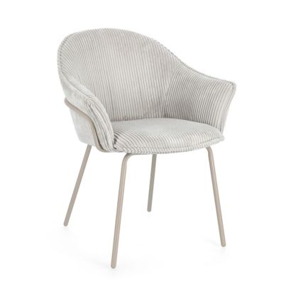 Chair with armrests Cassidy, Light Grey