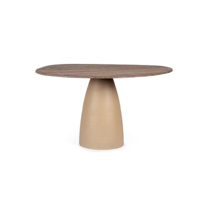 Bizzotto Stanley Natural Rustic Brown Dining Table 140 cm