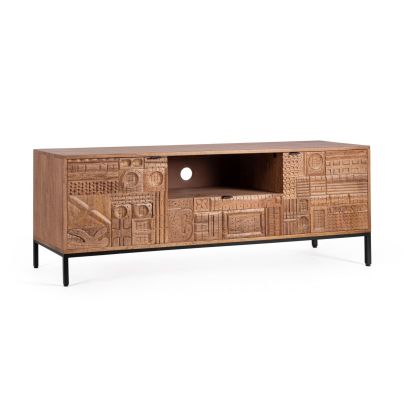 KINDIA ТВ ШКАФ 2 ВРАТИ – 1 ЧЕКМЕДЖЕ 140X42X55 