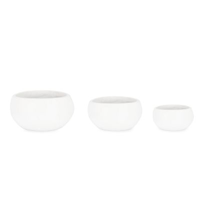SET3 HOIAN WHITE BOWL VASE HOLDER