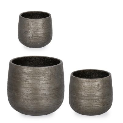 SET3 LOW GREY VASE HOLDER