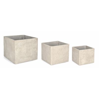 SET3 MEILI SQ HIGH BEIGE VASE HOLDER