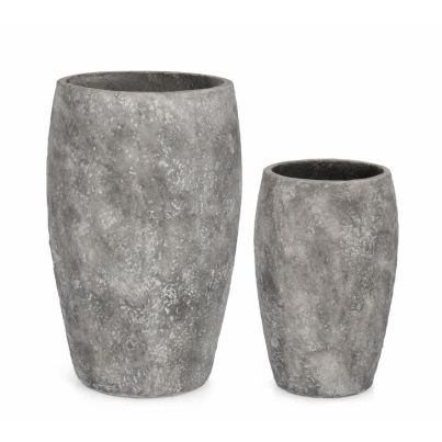 SET2 MEILI HIGH GREY VASE HOLDER