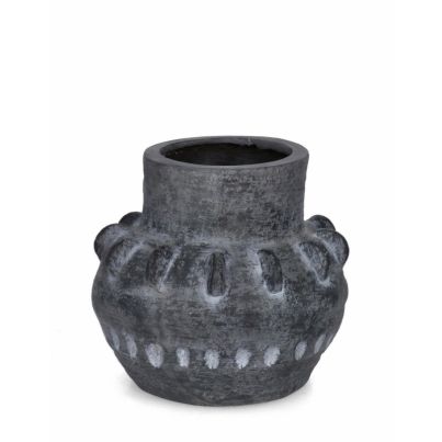 BUCCHERO RO GREY VASE HOLDER D32