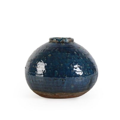 RUNE TERRACOTTA BLUE VASE H. D28