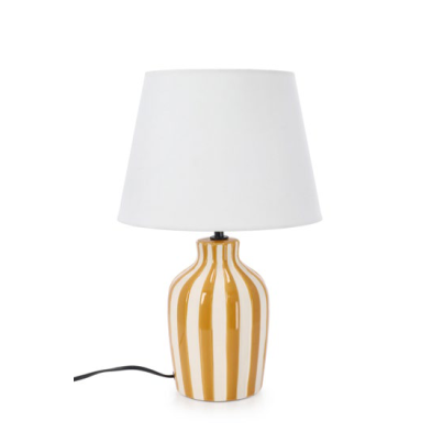 Bizzotto Falyn Lines Yellow Table Lamp H39cm