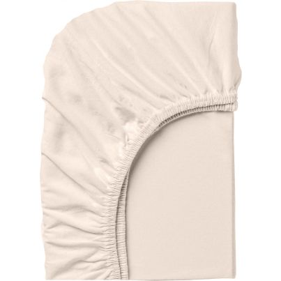 Чаршаф с ластик DILIOS, 100% памучно трико, 90/200/25 см, екрю