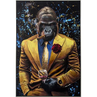 Acrylic painting Gorilla Gentleman 82,5x122,5cm