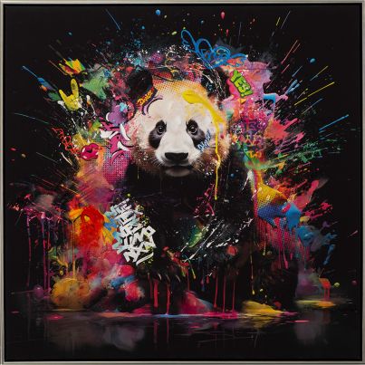 Acrylic painting Panda Color 82,5x82,5cm