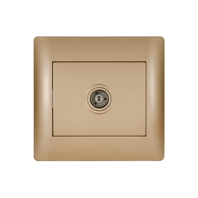 RHYME TV socket golden metallic