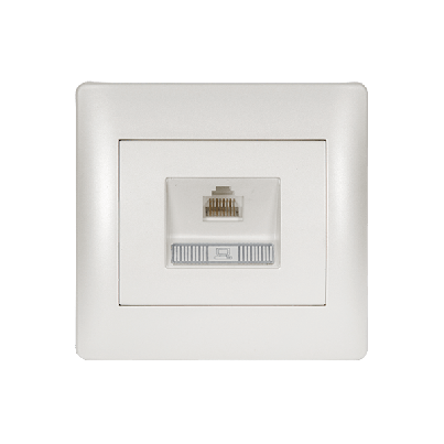 RHYME КОМПЮТЪРЕН КОНТАКТ RJ45 (CAT5E) БЯЛ МЕТАЛИК