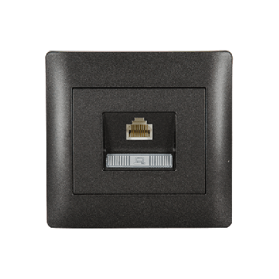 RHYME КОМПЮТЪРЕН КОНТАКТ RJ45 (CAT6E) ГРАФИТ МЕТ.