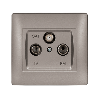 RHYME ТV+FM+SAT КОНТАКТ СИВ МЕТАЛИК
