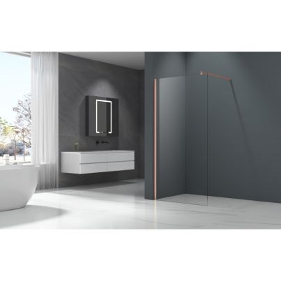 Stationary Screen BRODY 80x200 cm, Rose Gold