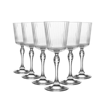 Cocktail glasses AMERICA'20s 250ml 6pcs. clear