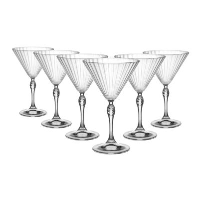 Martini glasses AMERICA'20s 230ml 6pcs. clear