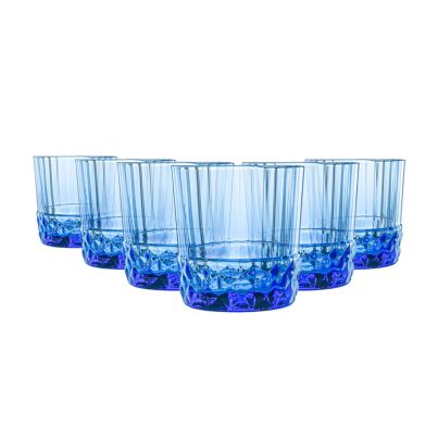 Glasses D.O.F AMERICA'20s 370ml 6pcs. blue