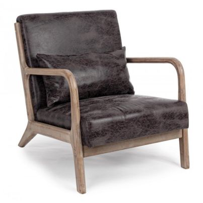 ANCILLA DARK ARMCHAIR W-CUSH