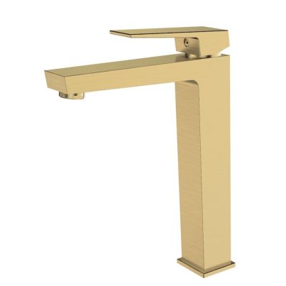 ЕЛИНОР Смесител за умивалник висок BRUSH GOLD