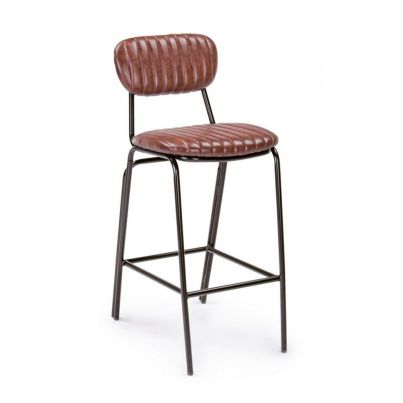 DEBBIE VINTAGE DARK ORANGE BAR STOOL
