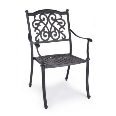 BIZZOTTO ГРАДИНСКИ СТОЛ IVREA 65X60X92 ТЪМНО СИВ
