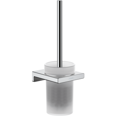 HG Toilet Brush Holder with Glass Insert, Addstoris, Chrome