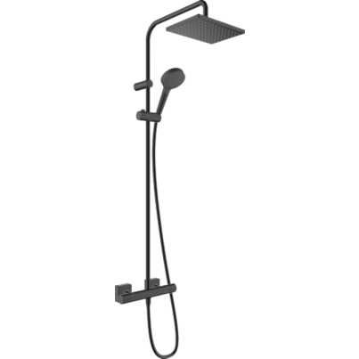 HG Shower System Vernis Shape 230 1jet with Thermostat, Black