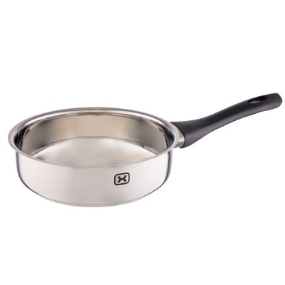 Three-layer Bottom Deep Pan CHROM, Stainless Steel, Diameter 20 cm