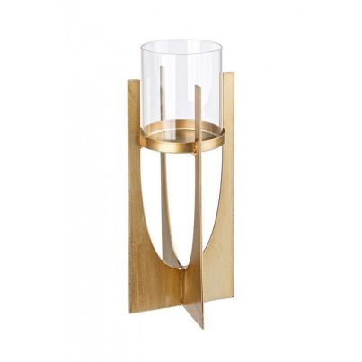 ADHIRA GOLD CANDLE HOLDER H30