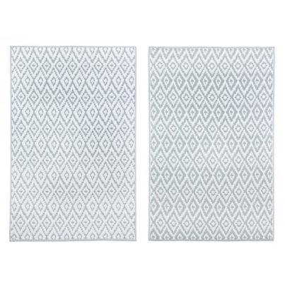 RHOMBUS GREY-WHITE CARPET 120X180