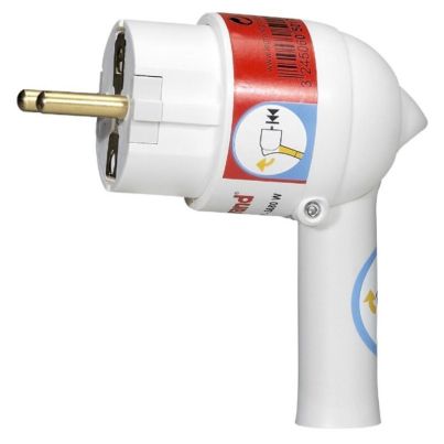 Plug LEGRAND Helium, 2P+E, 16A, 90°, white