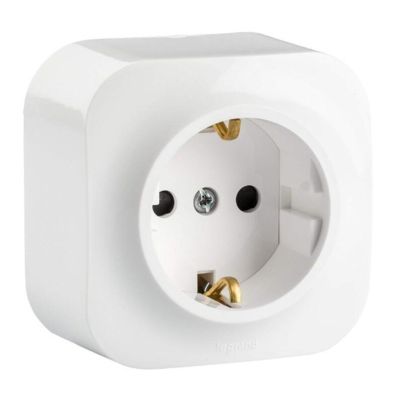 Schuko socket LEGRAND Forix, surface mounting, white