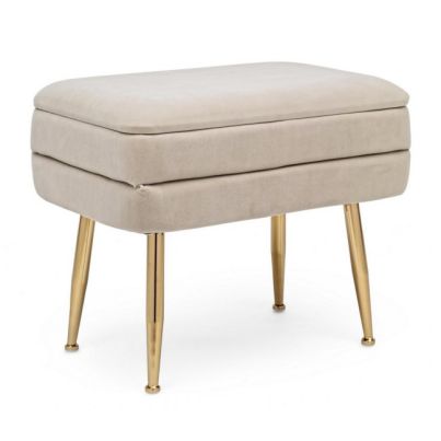 PAVLINA BEIGE STORAGE SINGLE BENCH