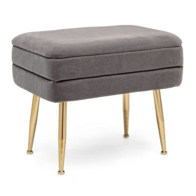 PAVLINA DARK GREY STORAGE SINGLE BENCH