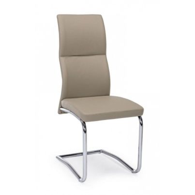 BIZZOTTO THELMA CHAIR DARK GREY-BEIGE/CHROME
