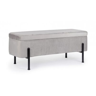 IRINA LIGHT GREY 2 SEATS BENCH W-CONT.
