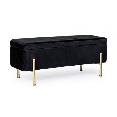 IRINA BLACK 2 SEATS BENCH W-CONT.
