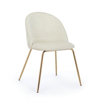 TANYA WHITE VELVET CHAIR