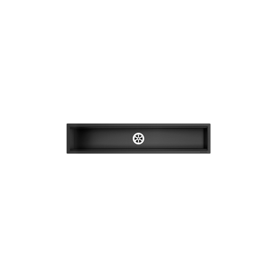 Built-in and Flush Channel BARAZZA, 3 Modules, 90cm, Black Matte