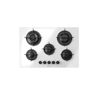 Вграден газов котлон BARAZZA Mood, 4+1 зони, 75 см, бял