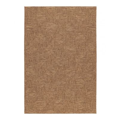 LUNE BROWN HEXAGONAL CARPET 160X230
