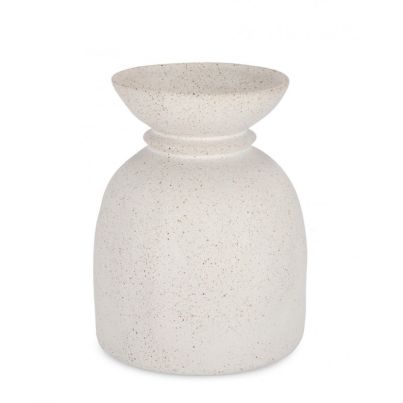 KUMI WHITE VASE H24