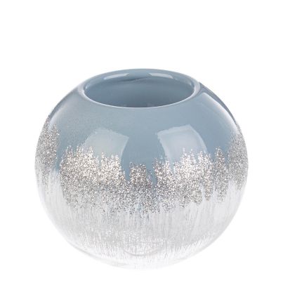 Bizzotto Коледен свещник ELEGANCE сив-бял