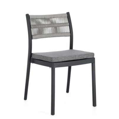 ALVIN CHAIR W-CUSH CHARCOAL/LIGHT GREY