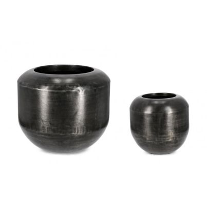 NADU SET2 BLACK VASE HOLDER