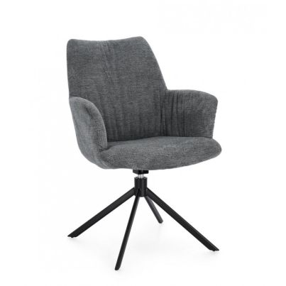 ALEXANDER DARK GREY SWIVEL ARMCHAIR
