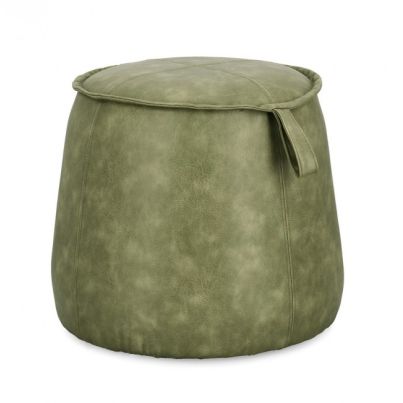 RUDINA OLIVE GREEN POUF