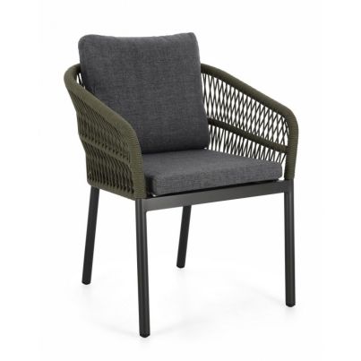 GALDANA CHARC/GREEN CHAIR W-ARMREST W-CU
