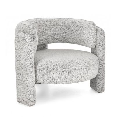 AISHA MELANGE GREY ARMCHAIR